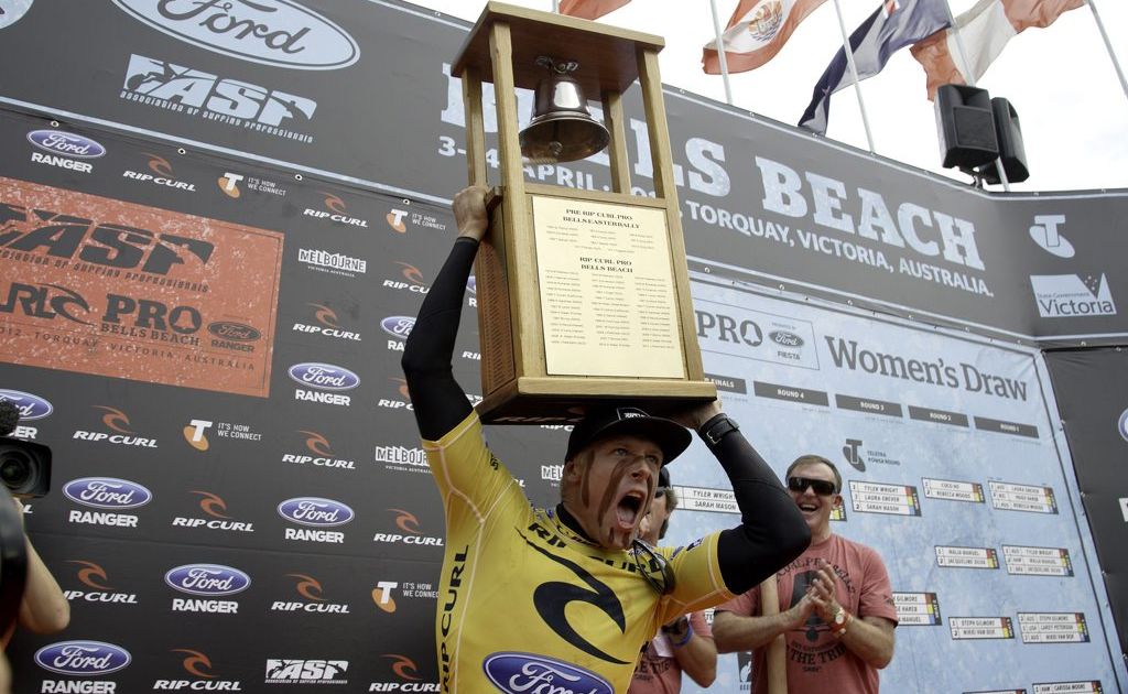 Mick Fanning, of Tweed Heads, has won the Rip Curl Pro Bells Beach defeating 11X ASP World Champion Kelly Slater. Mick Fanning, of Tweed Heads, has won the Rip Curl Pro Bells Beach defeating 11X ASP World Champion Kelly Slater.